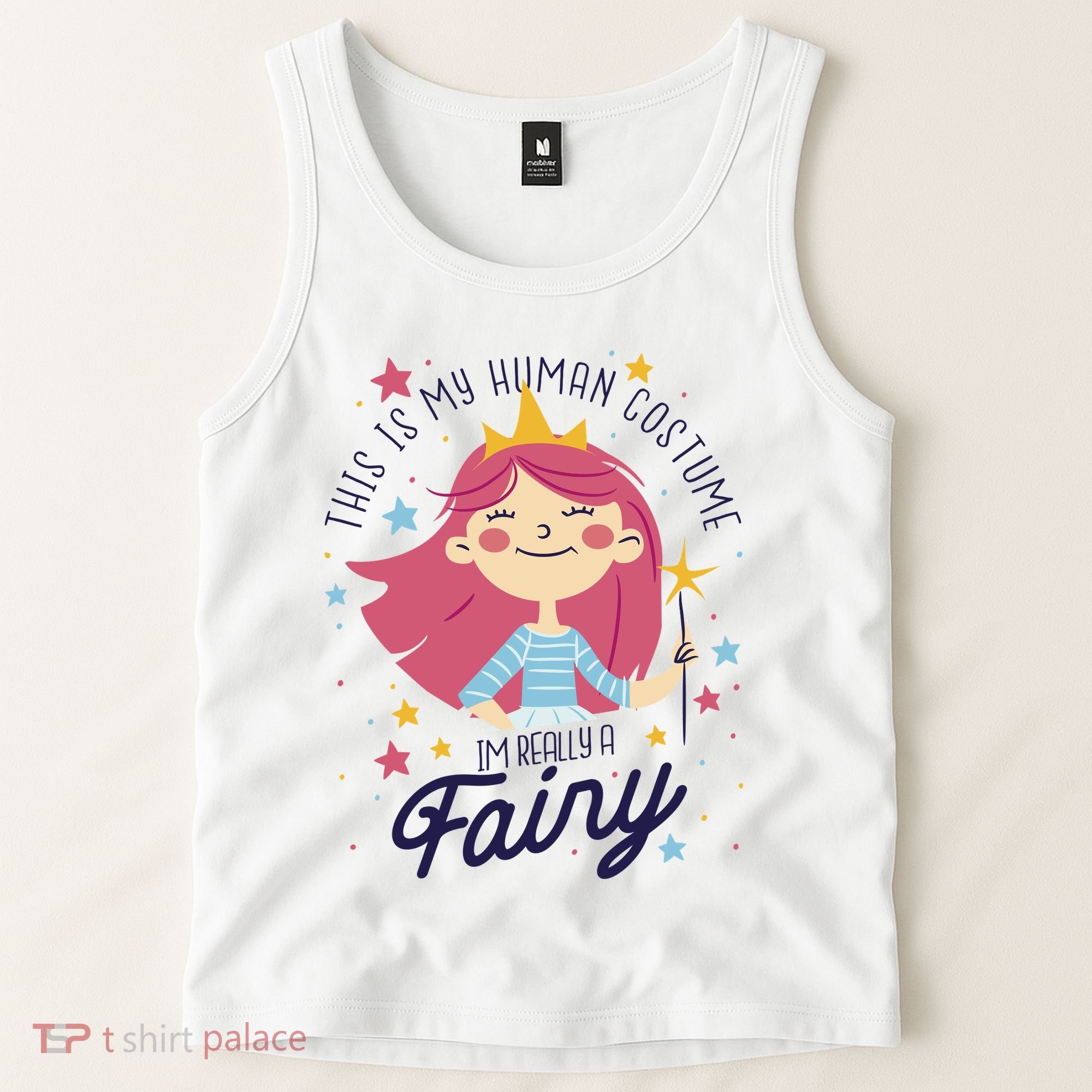 This Is My Human Costume I'm Really A Fairy Cute Halloween Tank Top