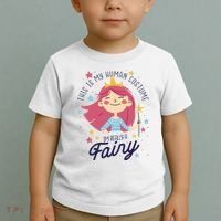 This Is My Human Costume I'm Really A Fairy Cute Halloween Toddler T-Shirt thumb 2