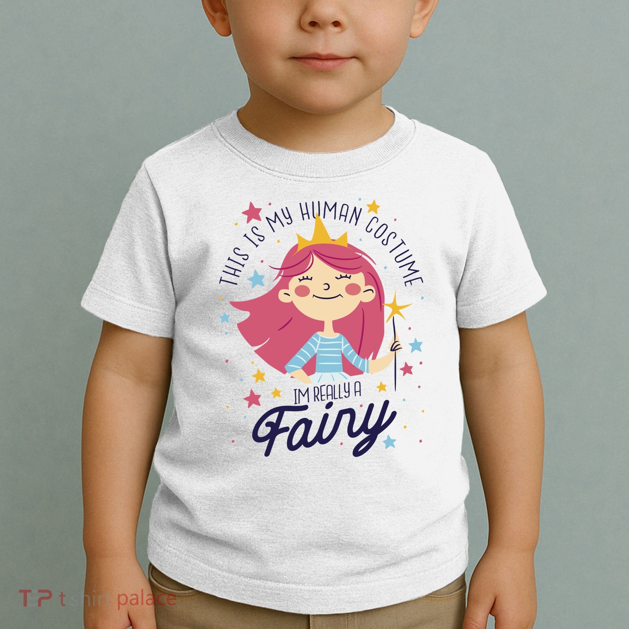 This Is My Human Costume I'm Really A Fairy Cute Halloween Toddler T-Shirt