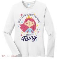 This Is My Human Costume I'm Really A Fairy Cute Halloween Women's Long Sleeve Shirt thumb 0