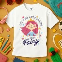 This Is My Human Costume I'm Really A Fairy Cute Halloween Kids T-Shirt thumb 3