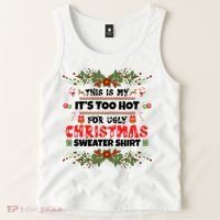 This Is My It's Too Hot For Ugly Christmas Sweater Tank Top thumb 2