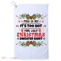 This Is My It's Too Hot For Ugly Christmas Sweater Golf Towel thumb 0