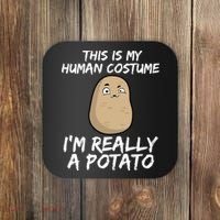This Is My Human Costume Im Really A Potato Coaster thumb 0