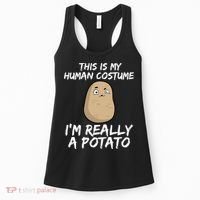 This Is My Human Costume Im Really A Potato Women's Tank Top thumb 0