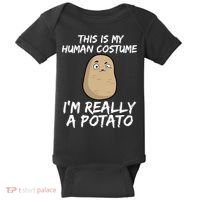 This Is My Human Costume Im Really A Potato Baby Bodysuit thumb 0