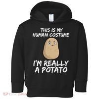 This Is My Human Costume Im Really A Potato Toddler Hoodie thumb 0