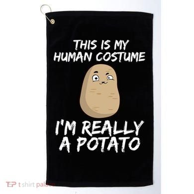 This Is My Human Costume Im Really A Potato Golf Towel