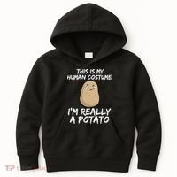 This Is My Human Costume Im Really A Potato Kids Hoodie thumb 0