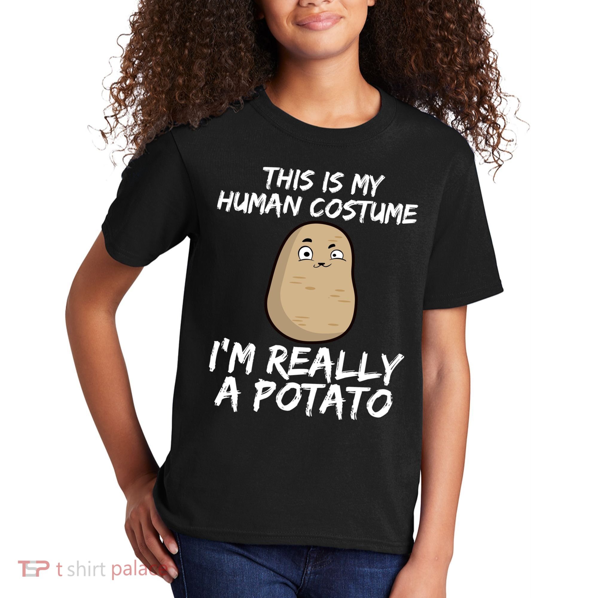 This Is My Human Costume Im Really A Potato Kids T-Shirt