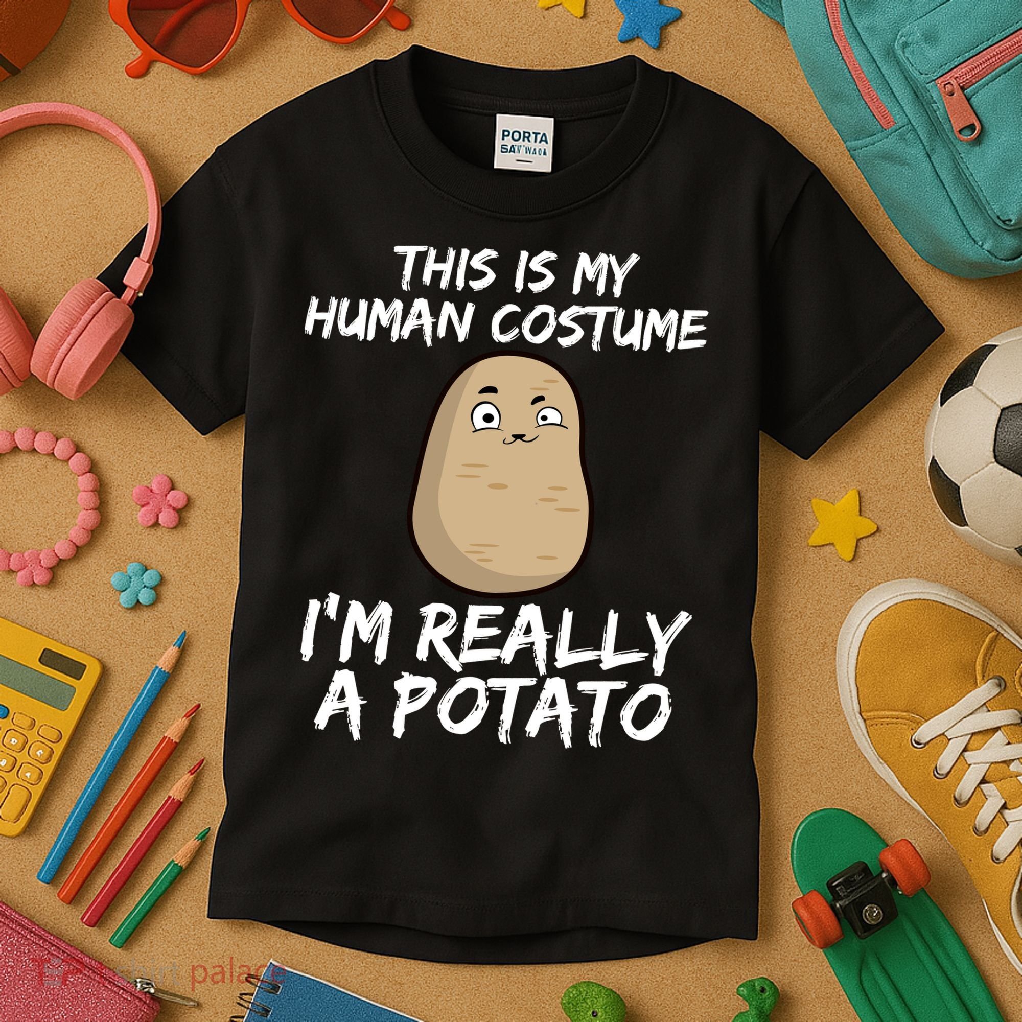 This Is My Human Costume Im Really A Potato Kids T-Shirt