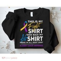 This Is My Fight Bladder Cancer Awareness Month Ribbon Sweatshirt thumb 2