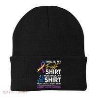 This Is My Fight Bladder Cancer Awareness Month Ribbon Beanie thumb 0