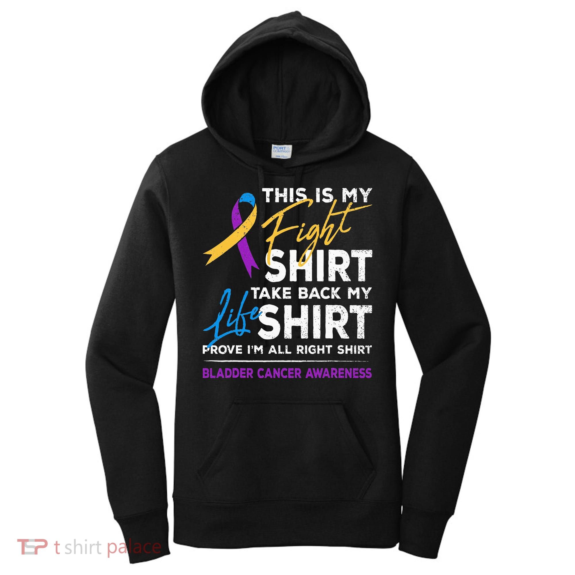 This Is My Fight Bladder Cancer Awareness Month Ribbon Women's Hoodie