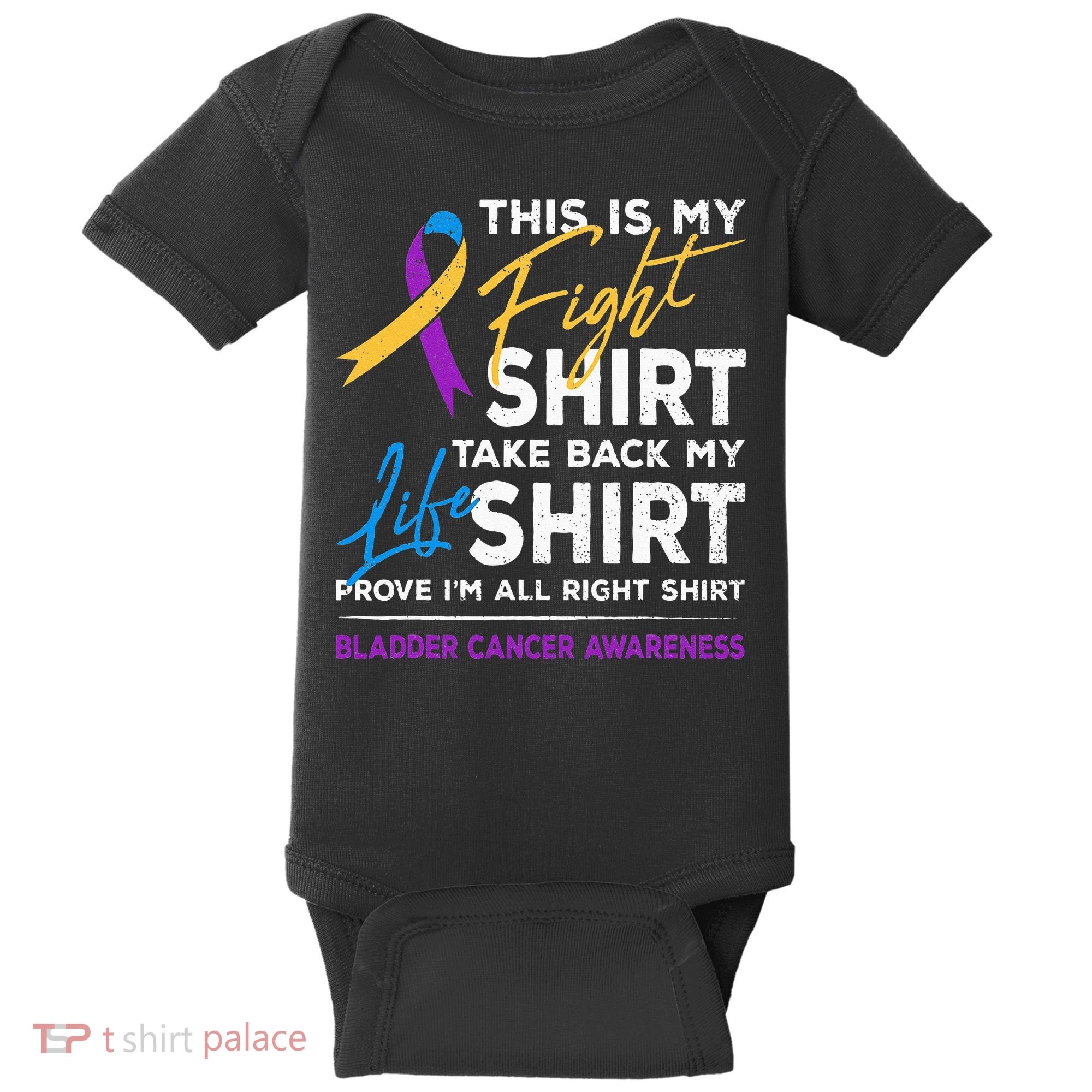 This Is My Fight Bladder Cancer Awareness Month Ribbon Baby Bodysuit