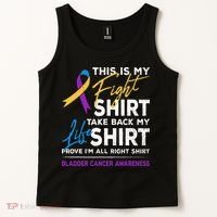This Is My Fight Bladder Cancer Awareness Month Ribbon Tank Top thumb 2