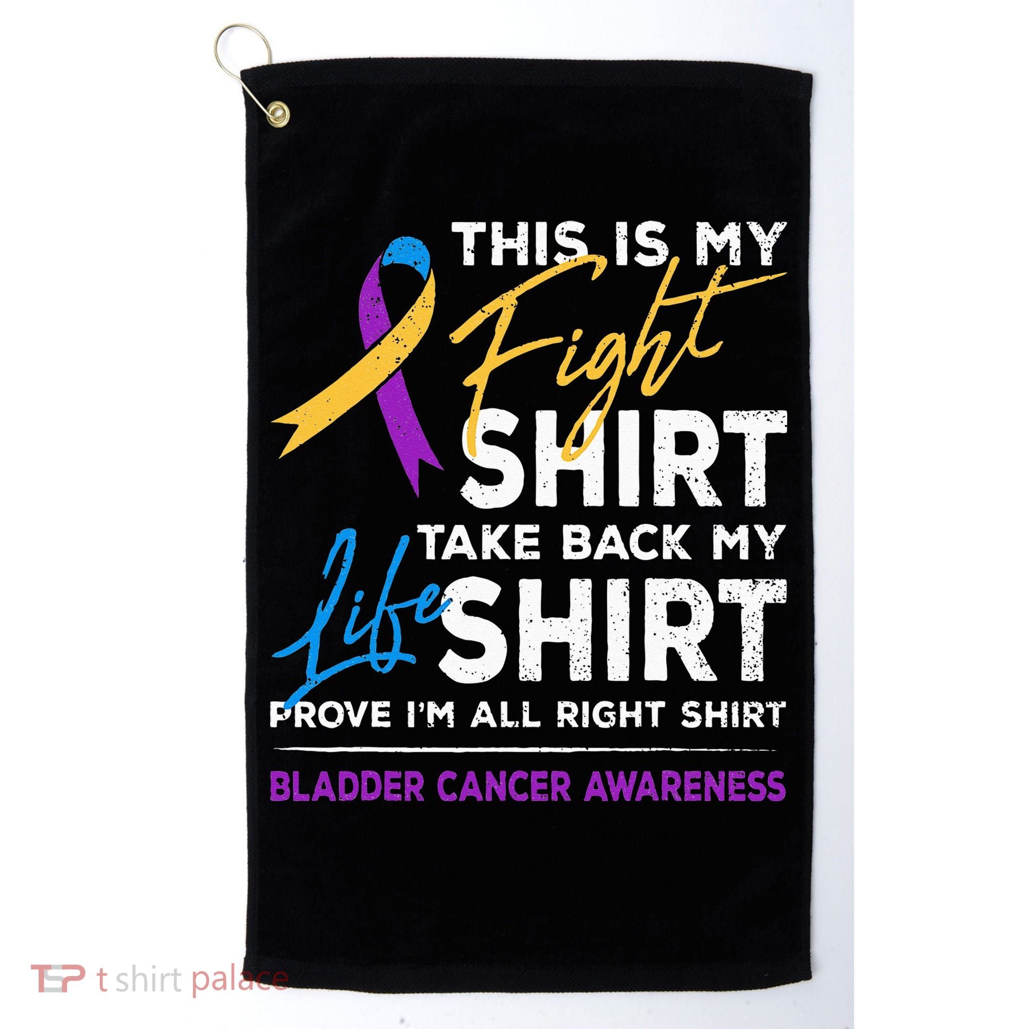 This Is My Fight Bladder Cancer Awareness Month Ribbon Golf Towel