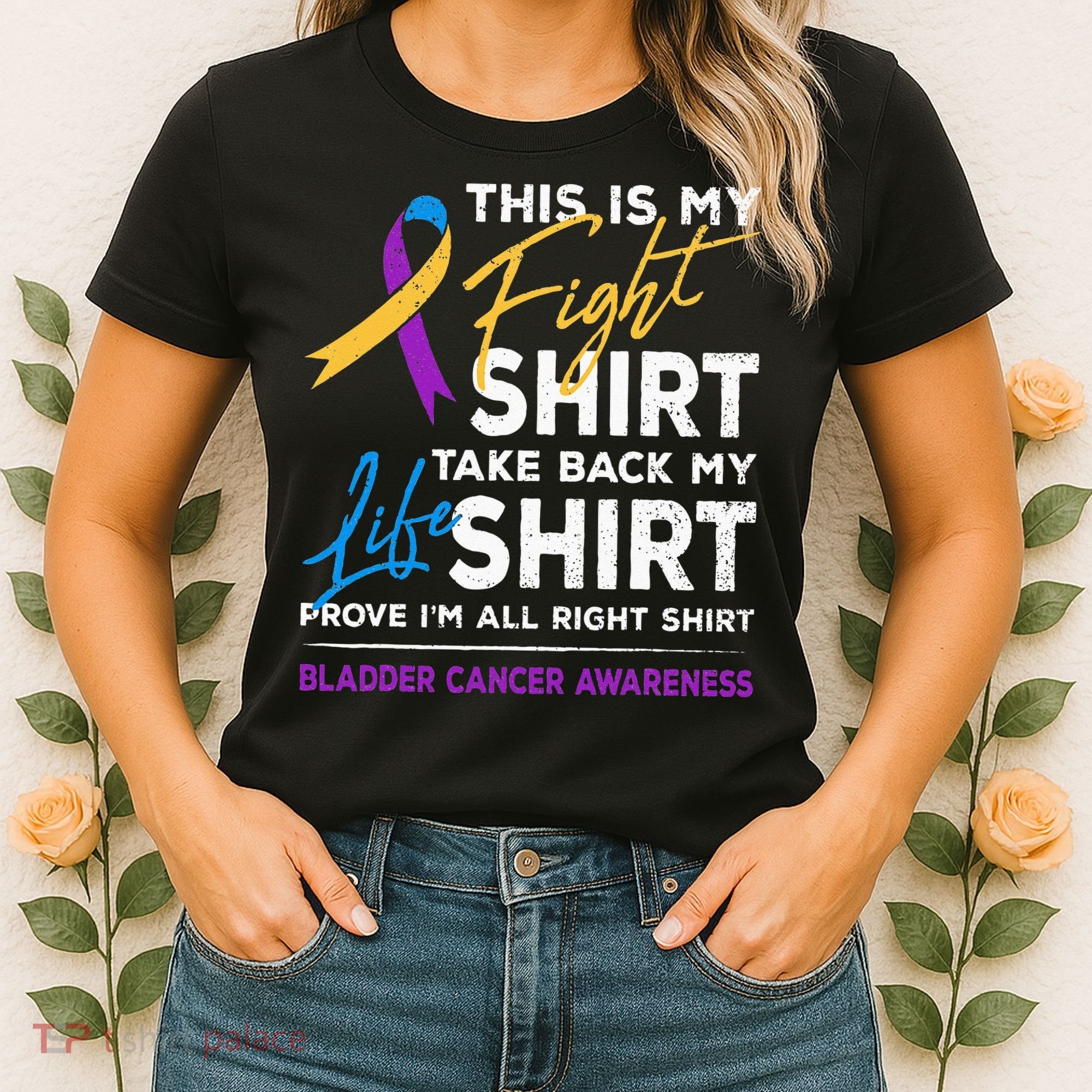 This Is My Fight Bladder Cancer Awareness Month Ribbon Women's T-Shirt