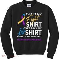 This Is My Fight Bladder Cancer Awareness Month Ribbon Kids Sweatshirt thumb 0