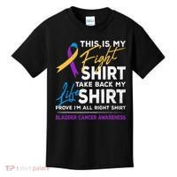 This Is My Fight Bladder Cancer Awareness Month Ribbon Kids T-Shirt thumb 0