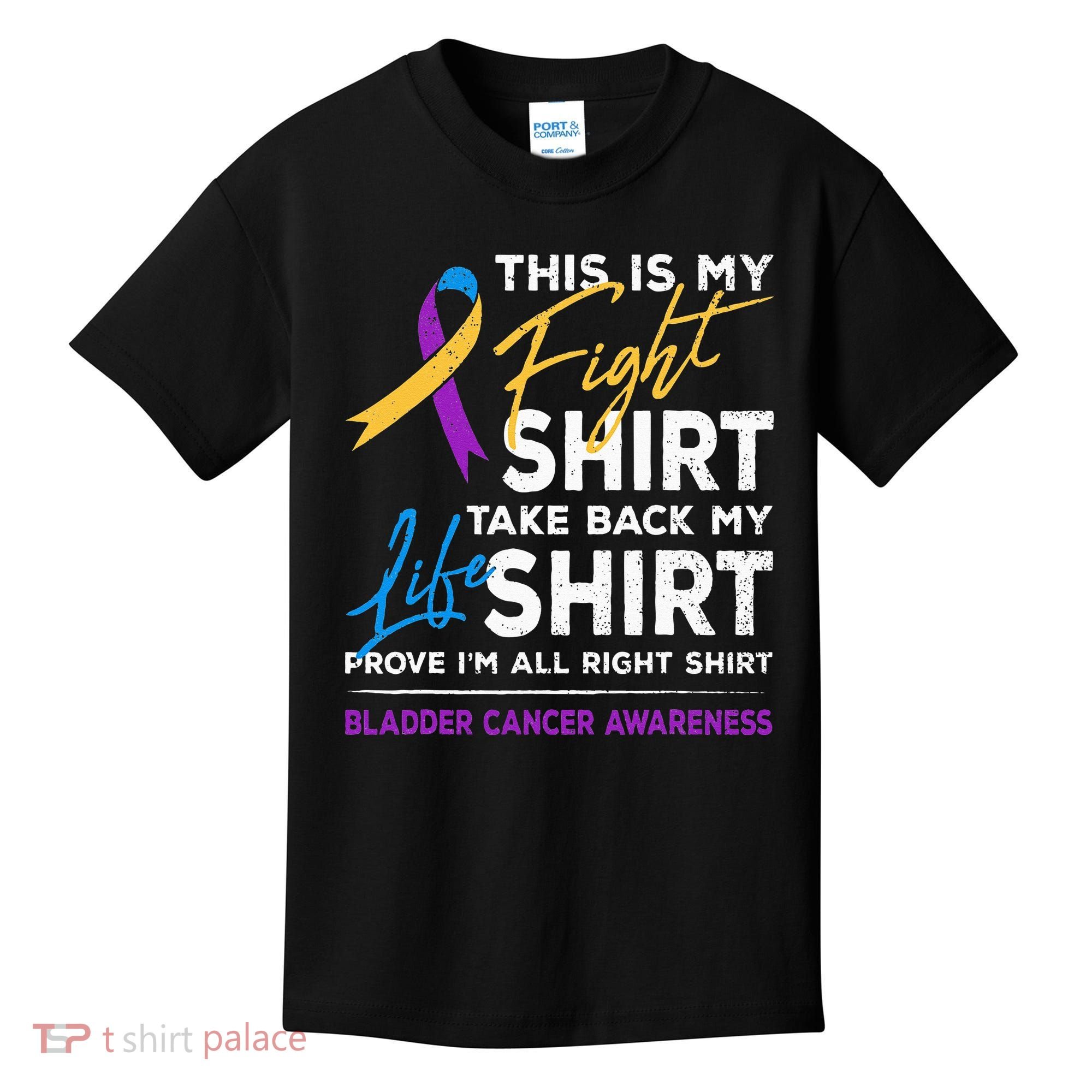 This Is My Fight Bladder Cancer Awareness Month Ribbon Kids T-Shirt