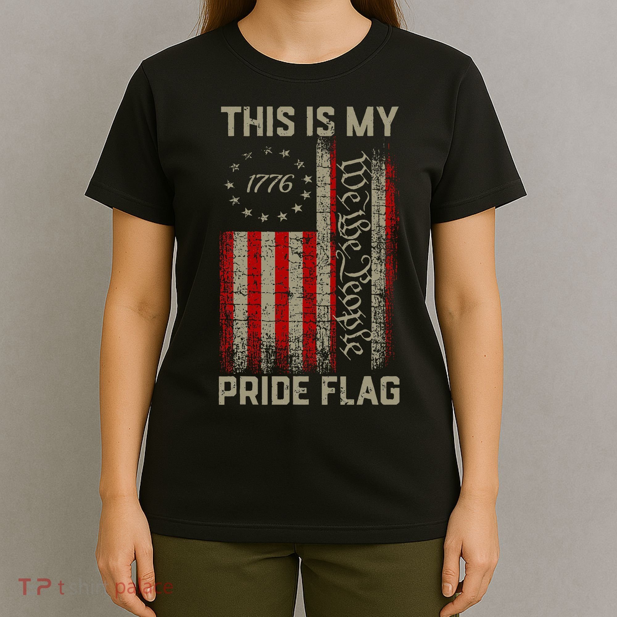 This Is My Pride Flag Usa American Patriotic 4th Of July T-Shirt