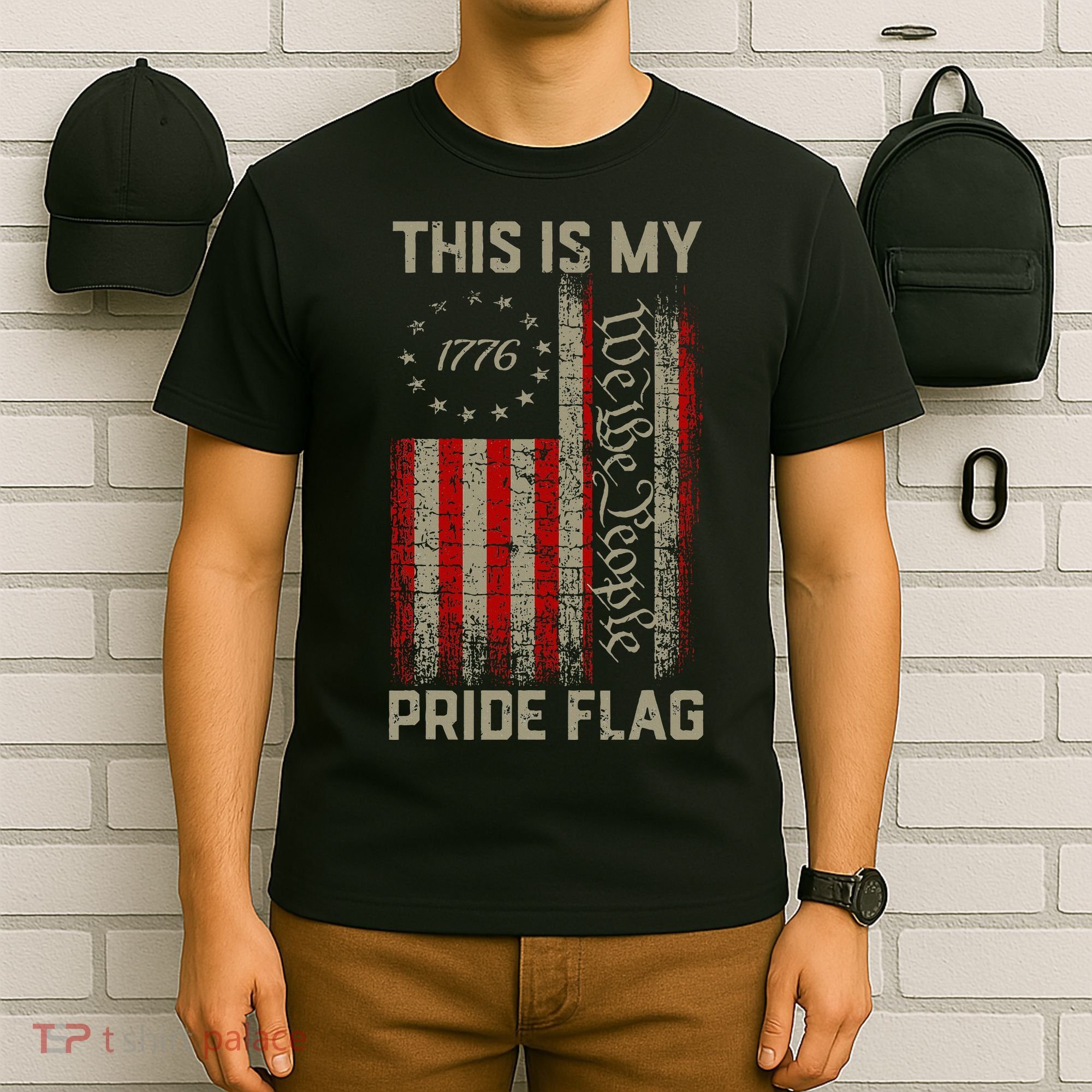 This Is My Pride Flag Usa American Patriotic 4th Of July T-Shirt