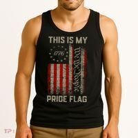 This Is My Pride Flag Usa American Patriotic 4th Of July Tank Top thumb 3