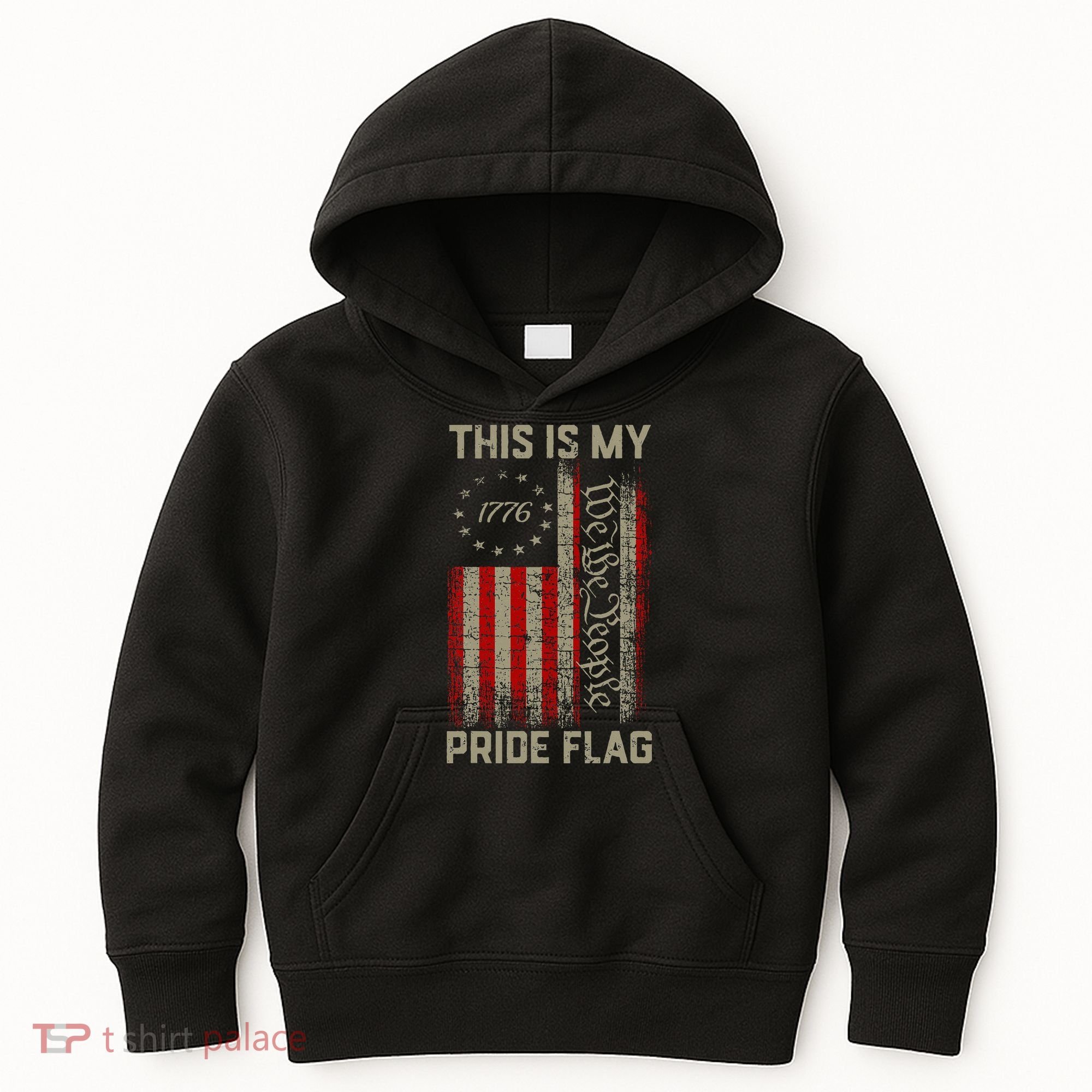 This Is My Pride Flag Usa American Patriotic 4th Of July Kids Hoodie