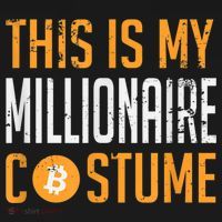 This Is My Millionaire Bitcoin Costume Halloween Button thumb 1
