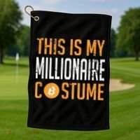 This Is My Millionaire Bitcoin Costume Halloween Golf Towel thumb 1