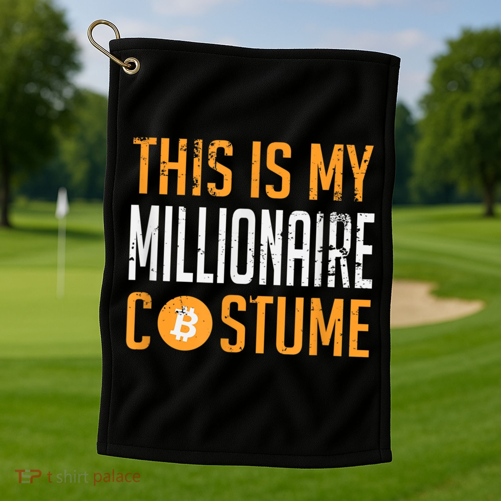 This Is My Millionaire Bitcoin Costume Halloween Golf Towel