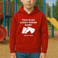 This Is My Lucky Poker Do Not Wash Kids Hoodie thumb 2