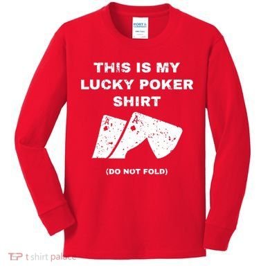 This Is My Lucky Poker Do Not Wash Kids Long Sleeve Shirt