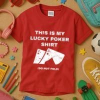 This Is My Lucky Poker Do Not Wash Kids T-Shirt thumb 3