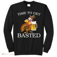Time To Get Basted Funny Thanksgiving  Sweatshirt thumb 0
