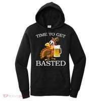 Time To Get Basted Funny Thanksgiving  Women's Hoodie thumb 0