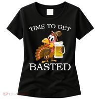 Time To Get Basted Funny Thanksgiving  Women's T-Shirt thumb 0