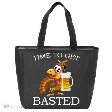 Time To Get Basted Funny Thanksgiving  Tote Bag