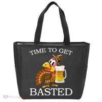 Time To Get Basted Funny Thanksgiving  Tote Bag thumb 0