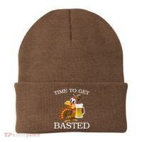 Time To Get Basted Funny Thanksgiving  Beanie thumb 0