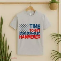 Time To Get Star Spangled Hammered T-Shirt thumb 2