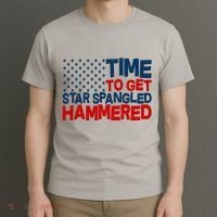 Time To Get Star Spangled Hammered T-Shirt thumb 3