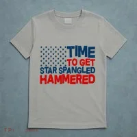Time To Get Star Spangled Hammered T-Shirt thumb 5