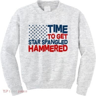 Time To Get Star Spangled Hammered Kids Sweatshirt