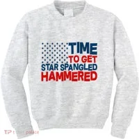 Time To Get Star Spangled Hammered Kids Sweatshirt thumb 0