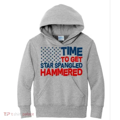 Time To Get Star Spangled Hammered Kids Hoodie
