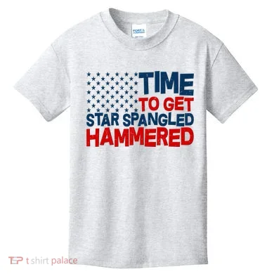 Time To Get Star Spangled Hammered Kids T-Shirt