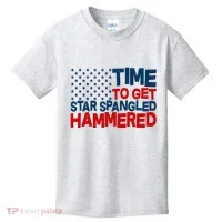 Time To Get Star Spangled Hammered Kids T-Shirt thumb 0