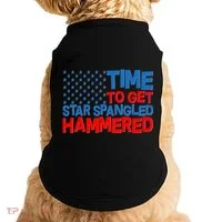 Time To Get Star Spangled Hammered Doggie Tank thumb 0